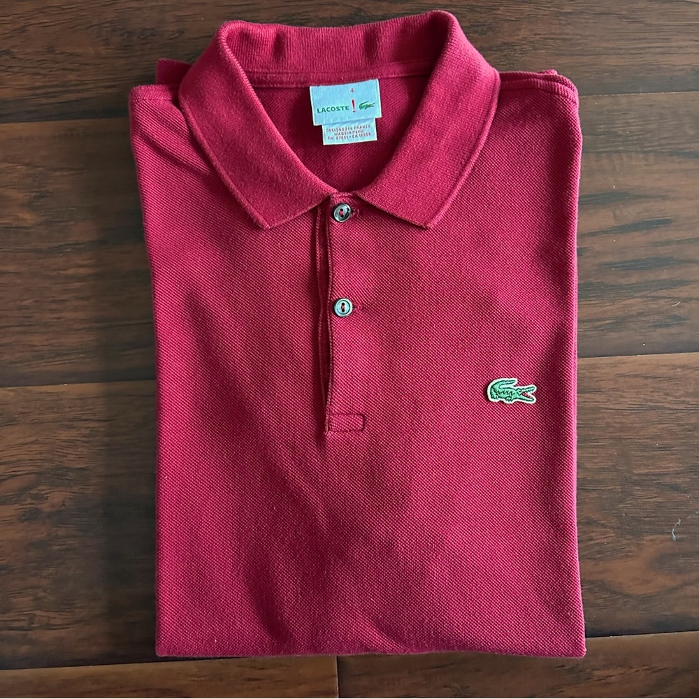 Lacoste Red Polo Men’s Size 4 (medium)